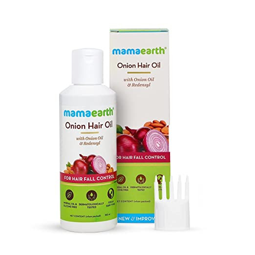 Mamaearth Onion Hair Oil for Hair Growth & Hair Fall Control with Redensyl