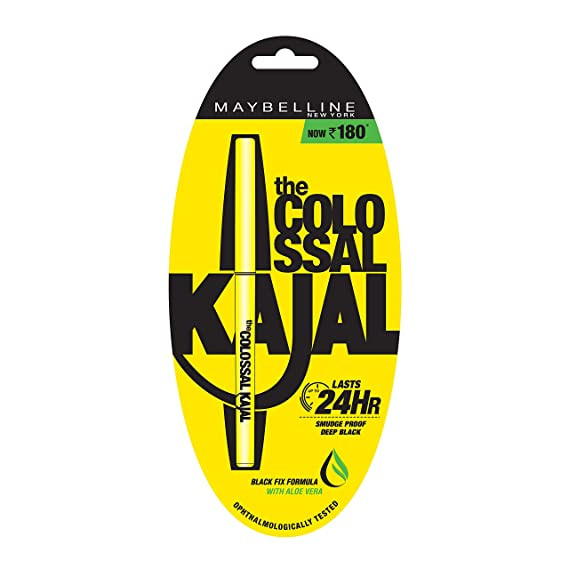 Maybelline New York Colossal Kajal, Matte Finish Black, 0.35g